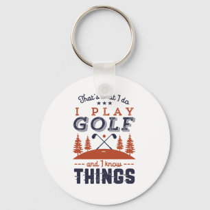 Funny Golf Player Golfer ik speel Golf ik ken ding Sleutelhanger
