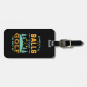 Funny Golf Player Golfer Lots of Balls Golfing Pun Bagagelabel (Voorkant horizontaal)