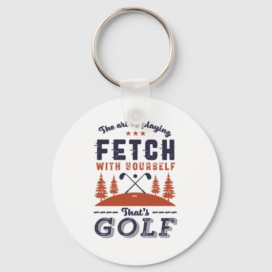 Funny Golf Player Quote voor Golfers Love Golfing Sleutelhanger (Voorkant)