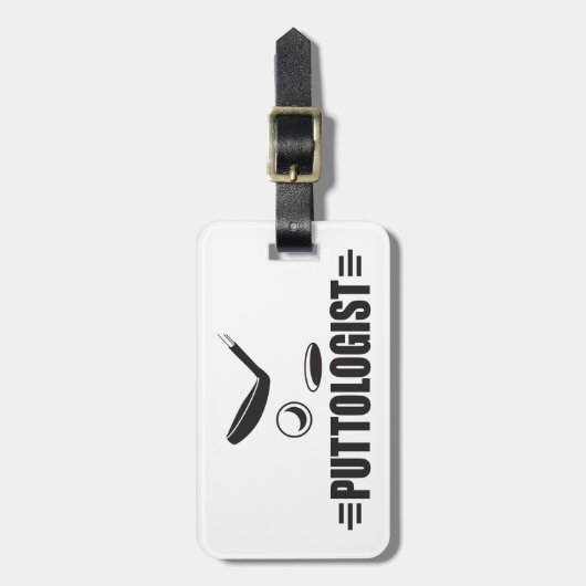 Funny Golf, Putting Bagagelabel (Voorkant verticaal)