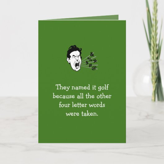 Funny Golf Quote Feestdagen Kaart (Voorkant)