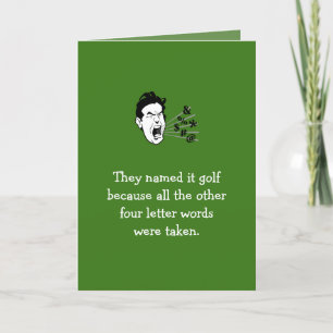 Funny Golf Quote Feestdagen Kaart