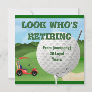 FUNNY Golf Retirement SJABLOON Kaart