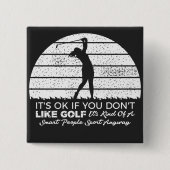 funny Golf sayings goling quote Vierkante Button 5,1 Cm (Voorkant)