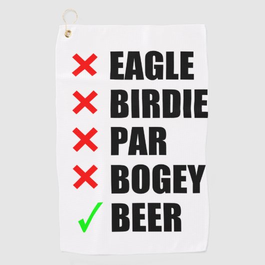 Funny golf term golfhanddoek (Voorkant)