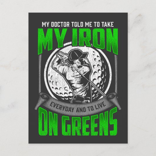 Funny Golfer Course Quote Golf Player Humor Briefkaart (Voorkant)