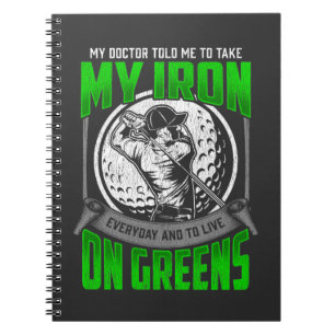 Funny Golfer Course Quote Golf Player Humor Notitieboek