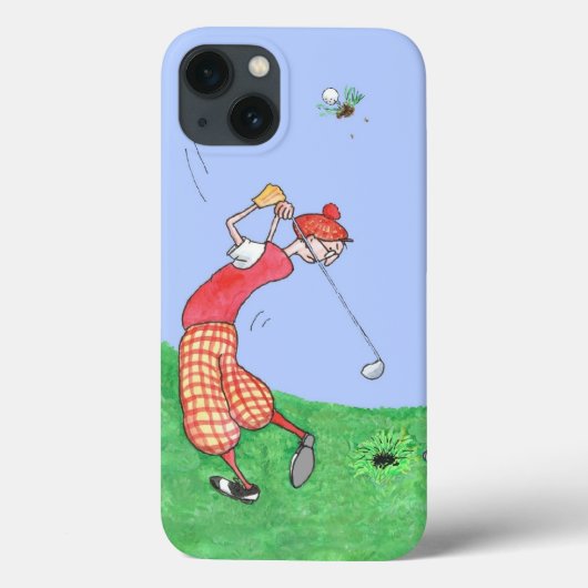 Funny Golfers Cartoon Illustratie Case-Mate iPhone Case (Achterkant)