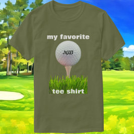 Funny Golfers Favoriete T-shirt met Initialen