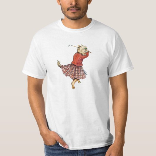 Funny Golfing Cat Tshirt (Voorkant)