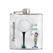 Funny Golfing - Echt T-shirt me af Heupfles (Voorkant)