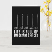 Funny Golfing Gift Belangrijke keuzes Kaart (Gele Bloem)