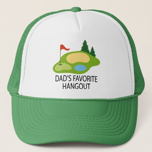 Funny Golfing Golf Course Dad's Hangout Gift Trucker Pet (Voorkant)