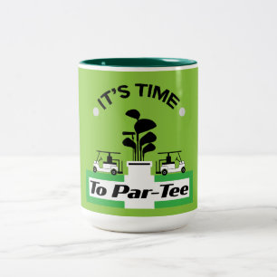 Funny Golfing Pros Golfing Fanatics Sports Tweekleurige Koffiemok