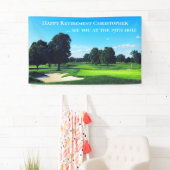 Funny Golfing Retirement Gefeliciteerd Spandoek (Insitu)