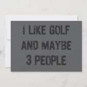 Funny Golfing Sarcastic Sayings Golf Kaart (Voorkant)