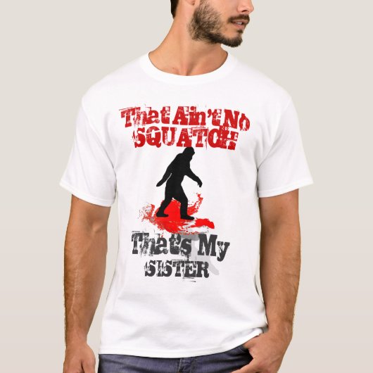 Funny Gone Squatchin Bigfoot gepersonaliseerd T-shirt (Voorkant)