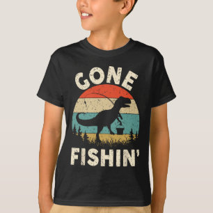 Funny Gone Vissen-shirt Mannen Vrouwen Jongens Kin T-shirt