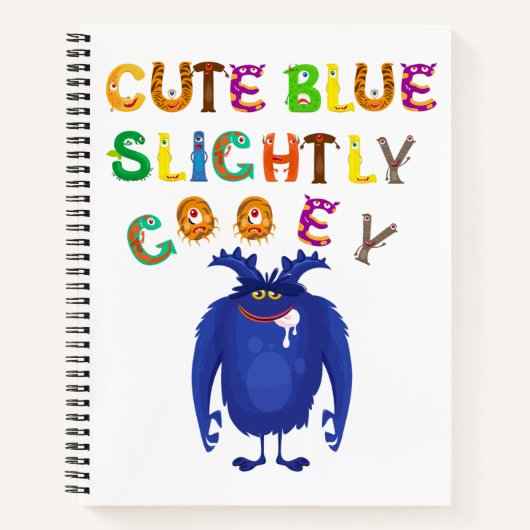Funny Gooey Monster Notitieboek (Voorkant)