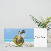 Funny Goose bij de Beach Kaart (Staand voorkant)