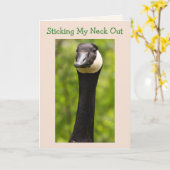 Funny Goose Joke Carte d'anniversaire (Fleur jaune)