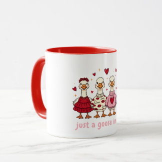 Funny Goose Valentines Womens  Mok