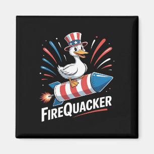 Funny Goose Vierde juli Firequacker Onafhankelijkh Magneet
