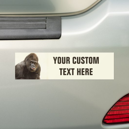 Funny Gorilla aangepaste bumpersticker (Op auto)