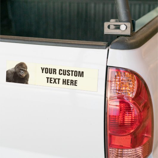 Funny Gorilla aangepaste bumpersticker (Op Truck)