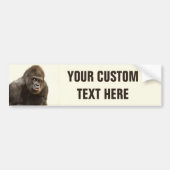 Funny Gorilla aangepaste bumpersticker (Voorkant)