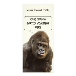 Funny Gorilla aangepaste rackkaarten Reclamekaart
