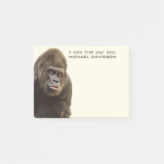 Funny Gorilla aangepaste tekst Post-it notities Post-it® Notes (Voorkant)