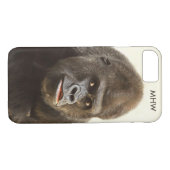 Funny Gorilla coques monogrammes personnalisés (Dos (Horizontal))