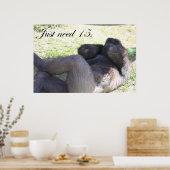 Funny Gorilla Poster (Keuken)