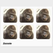Funny Gorilla-stickers Vierkante Sticker (Vel)