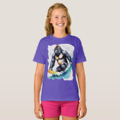 Funny gorilla surf T-Shirt (Devant entier)