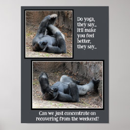 Funny Gorilla, te veel Poster van Weekend Party