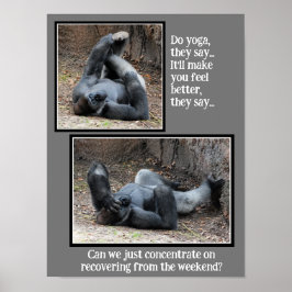 Funny Gorilla, te veel Weekend Party Poster