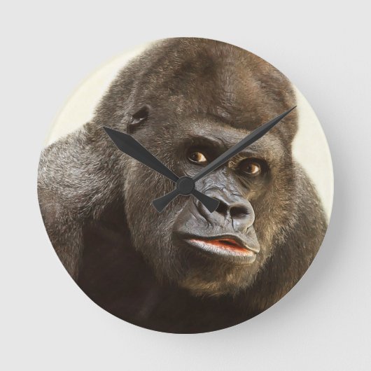 Funny Gorilla-wandklok Ronde Klok (Voorkant)