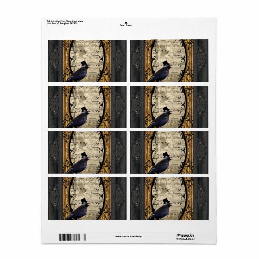 Funny  Gothic bruiloft Etiket (Full Sheet)