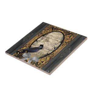 Funny  Gothic bruiloft Tegeltje