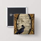 Funny  Gothic bruiloft Vierkante Button 5,1 Cm (Voorkant /achterkant)