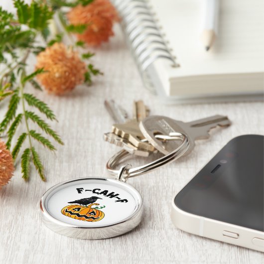 Funny Gothic Crow Humor F-Caw-F Essential Sleutelhanger (Zijkant)