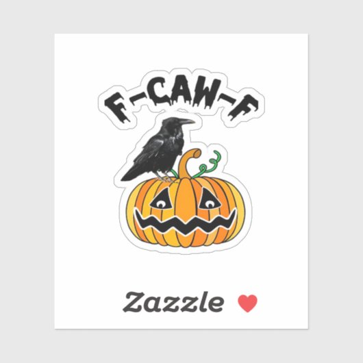 Funny Gothic Crow Humor F-Caw-F Essential Sticker (Vel)