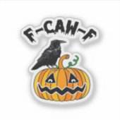 Funny Gothic Crow Humor F-Caw-F Essential Sticker (Voorkant)