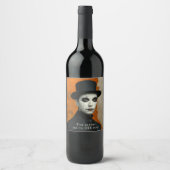Funny Gothic Halloween Drinks to Die For Wijn Etiket (Voorkant)