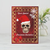 Funny gothic santa, Kerstmis Kaart (Staand voorkant)