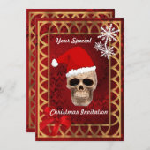 Funny gothic santa, Kerstmis Kaart (Voorkant / Achterkant)