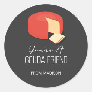 Funny Gouda Friend Valentijn Love Cheese Sticker