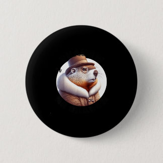 Funny Goundhog Graphic Ronde Button 5,7 Cm